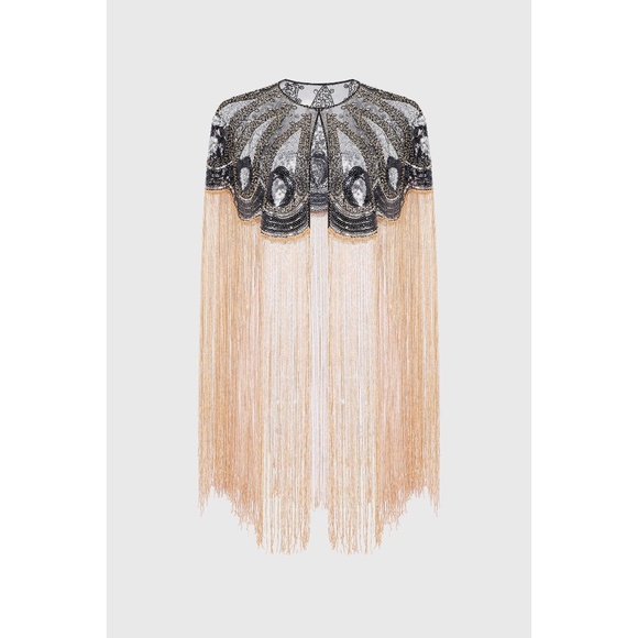 RETRO PINUP FLAPPER STYLE CAPLET SHAWL - Picture 3 of 6